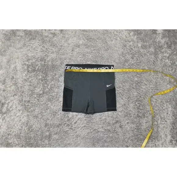 Nike Pro Dri Fit Women's Medium Gray Compression Shorts Pull On Solid Gym - Picture 6 of 6